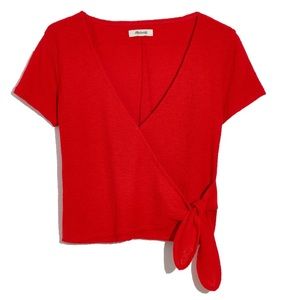OWO Madewell Textured Wrap Top